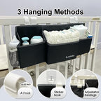 Hanging Baby Diaper Caddy, Single Sheet Dispensing Caddy Organizer Holder - Image 3