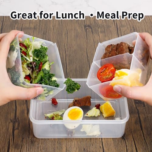 KIGI Food Storage Containers for Meal Prep & Lunch, 4.7 Cup 3 Pack 12-Piece - Image 3