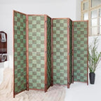 6 Panel Bamboo Room Divider, 5.6 ft Tall Double-Sided Folding Privacy Screen - Image 5