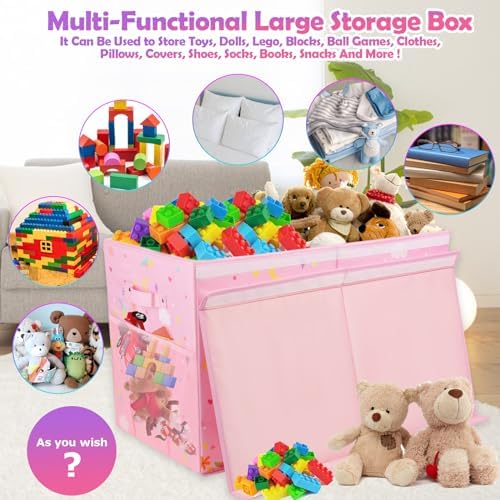Large Toy Box, Sturdy Kids Storage Organizer - Image 3