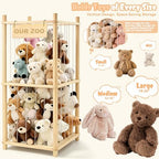Stuffed Animal Storage, Wood Stuffed Animal Zoo Storage, Space Save Toy - Image 2