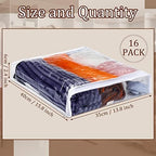 Kingdder 16 Pcs Clear Zippered Storage Bags Plastic Sweater Bag - Image 2