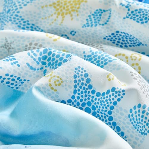 Patchwork Crib Bedding Set Blue Ocean Plaid Design 3 Pieces Baby Cute Quilted - Image 7