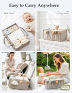 Quilted Diaper Caddy Organizer - Image 4