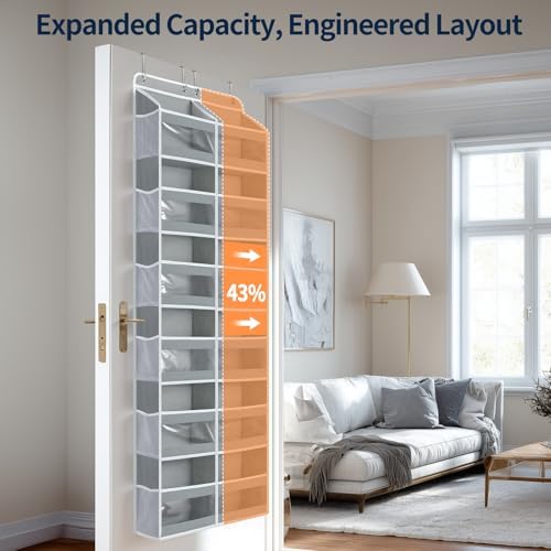 Yecaye 6-Tier Over The Door Organizer Dual-Column of 12 Compartments, College - Image 3