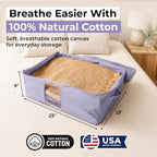 Soft Canvas Storage Bags with Zipper. Thick Breathable - Image 2