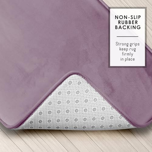 Clara Clark 2 Piece Bathroom Rugs, Velvet Memory Foam Bath Mat Set, Non-Slip - Image 4