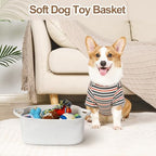 Cute White Woven Basket, Empty Gift Basket - Image 4