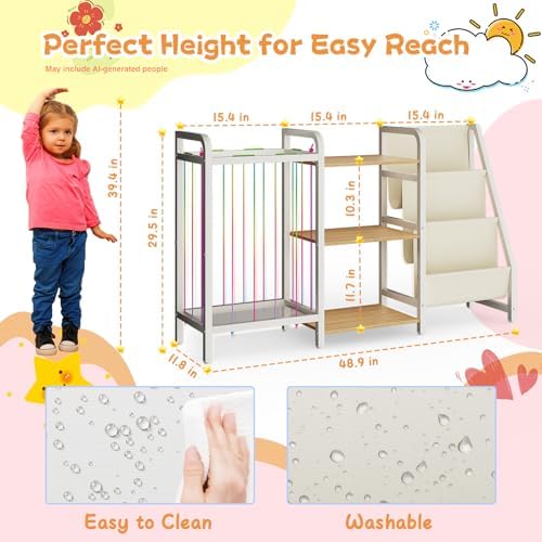 B1 Kids Bookshelf and Toy Storage, Book Shelf - Image 2