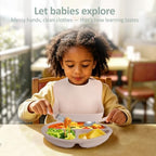 Eascrozn Silicone Bibs for Babies Toddler Set of 3, BPA Free - Image 5