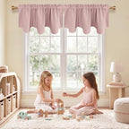 NICETOWN Lavender Pink Blackout Valance Tier by NICETOWN
