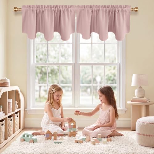 NICETOWN Lavender Pink Blackout Valance Tier by NICETOWN