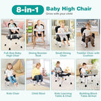 BABY JOY Baby High Chair, 8 in 1 Convertible Highchair - Image 2