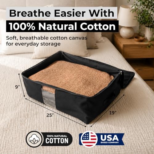 Soft Canvas Storage Bags with Zipper. Thick Breathable - Image 2