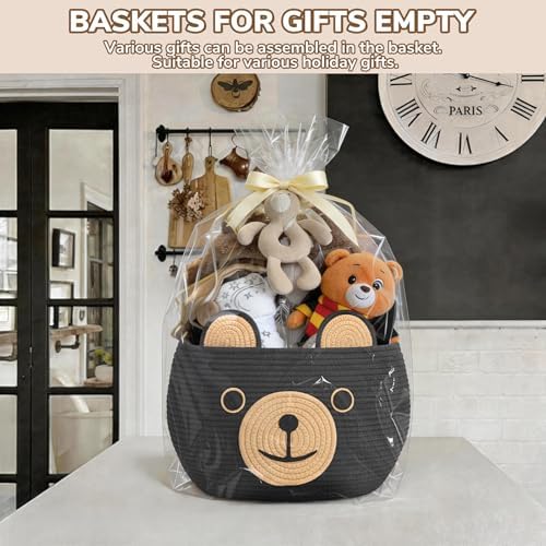 CherryNow Large Baby Basket for Gifts Empty, Cute Bear Design - Image 5