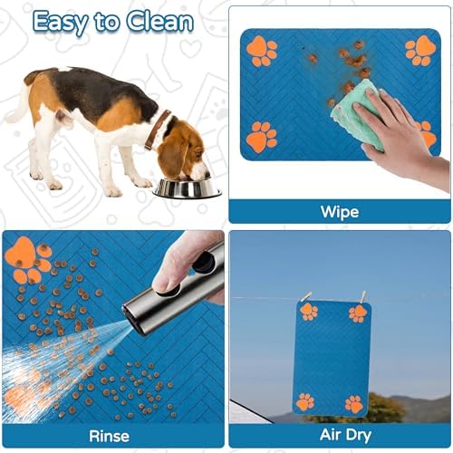 Dog Cat Food Mat, Absorbent Pet Feeding Mat - Image 7