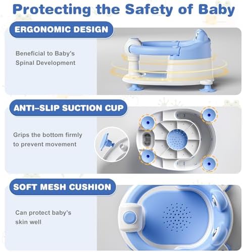 Baby Bath Seat for Babies 6 Months & up Non-Slip Toddler Bath Seats for Sitting - Image 5