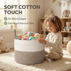 JMvicyroam 65L Extra Large Machine Washable Cotton Rope Blanket Basket - Image 4