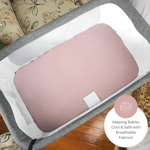 Muslin Bassinet Sheets for Baby Delight Beside Me, Chicco LullaGo, Delta - Image 5