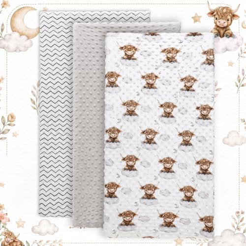 Smoothnovelty 3 Pcs Cow Baby Changing Pad Covers, Changing Table Cover - Image 3