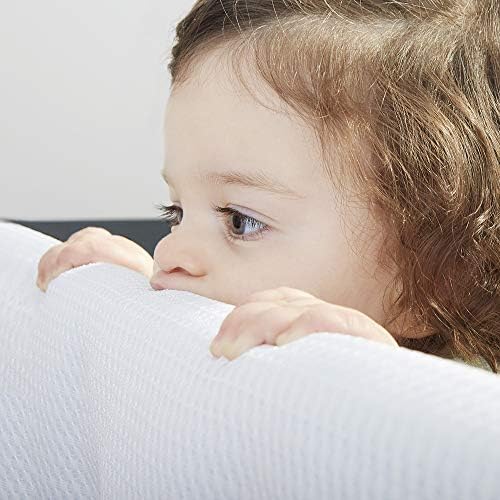 BreathableBaby Breathable Mesh RailGuard Teething Cover — White — 51” Long - Image 6