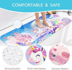 SHUCHING Unicorn Baby Bath Mat for Tub Non Slip for Girl-40x16 Inch - Image 5