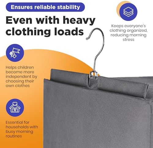 Handy Laundry Kids Hanging Closet Organizer 6-Shelf - Image 5
