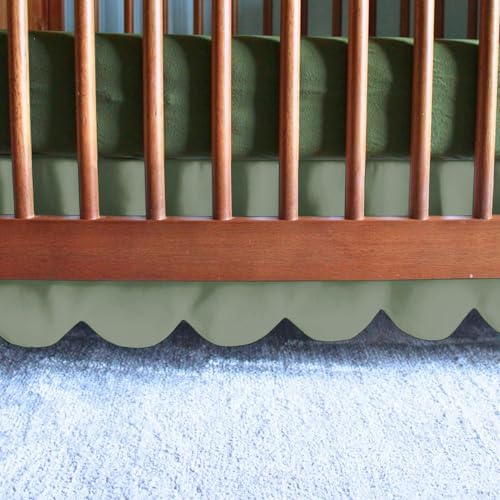 100% Microfiber Scalloped Crib Skirt 28"x 52" by Unknown
