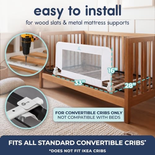 Hiccapop Convertible Crib Bed Rail - Image 4