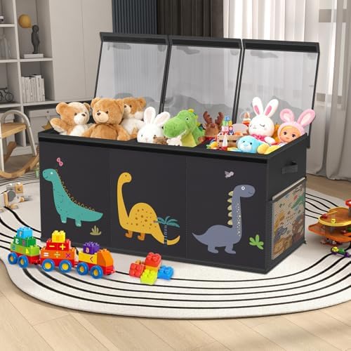 Toy Storage Box Kids Playroom – Extra Large Collapsible Clear Lid - Image 7