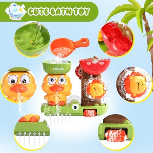 Toddler Bath Toys for Kids Ages 1-3 Waterfall Bathtub Toys for Toddlers 2-4 - Image 3