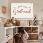 Lacama Girl Room Decor, Long Live Girlhood Linen Banner Hanging Flag - Image 3