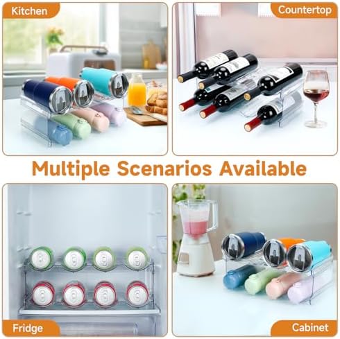 Stackable Water Bottle Organizer Large Compartment Water Bottle Holder - Image 6