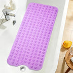 Extra Long Bathtub Mat Non Slip Bath Mat Purple 40"x16" Full by NaolotureHome