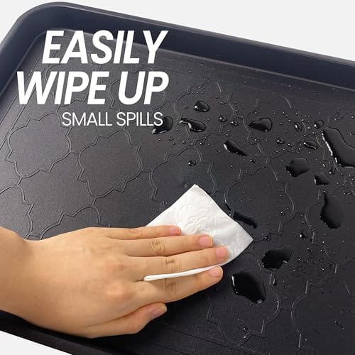 Boot Tray for Entryway Indoor, Heavy Duty Shoe Mat Tray 2 Packs, 16.7"x12.8" - Image 6