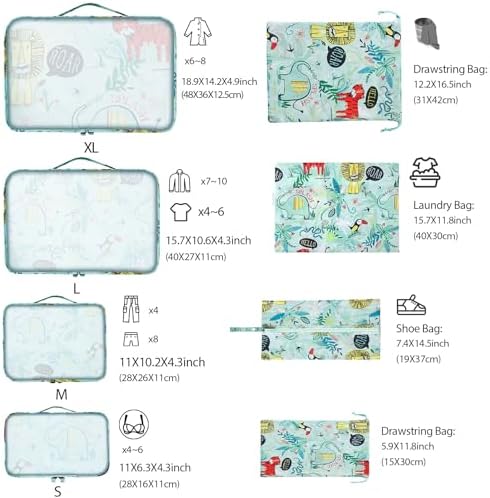 8 Pcs Packing Cubes for Kids, Luggage Packing Organizers, Travel Essentials - Image 2