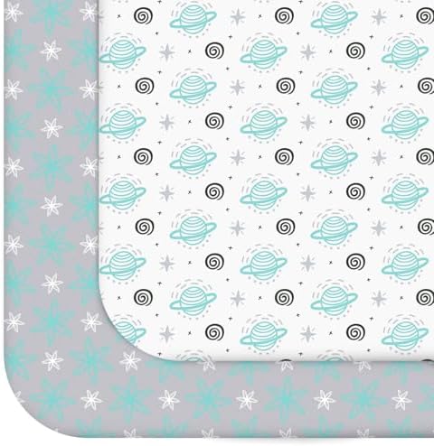 Pack and Play Sheets, Mini Crib Sheets, Stretchy Playard Fitted Sheet by Moonsea
