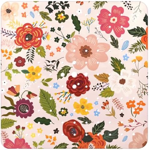 Bathtub Mat Non Slip, Flower Square Bath tub Mat Shower Floor Mat by BathtubMat