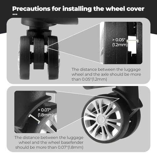 8Pcs Luggage Wheel Covers, Travel Accessories - Image 6