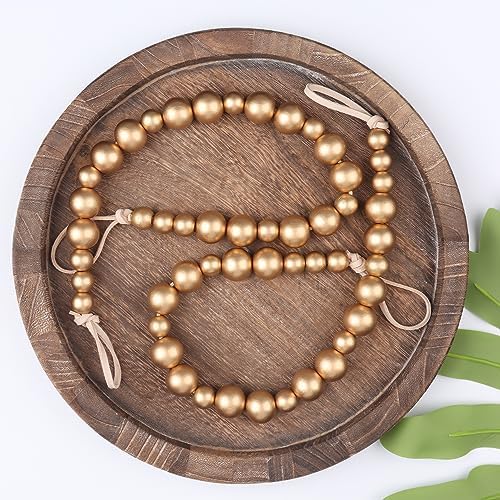 2 Pack Wood Bead Curtain Tieback, Boho Curtain Holdbacks - Image 6