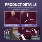 ZNSAYOTX Stretch Velvet Recliner Cover 4-Pieces, Thick Soft Recliner Chair - Image 3