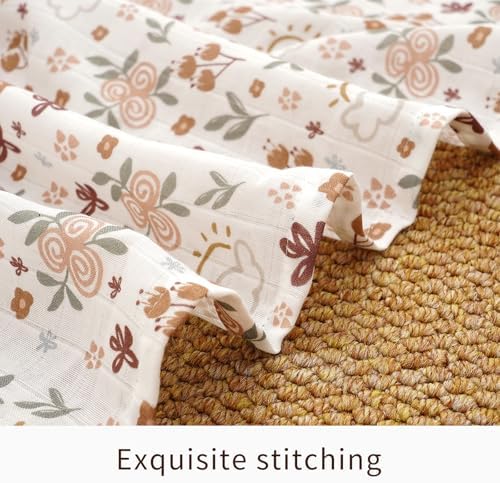 4 Set Muslin Swaddle Blankets Receiving Blanket - Image 6