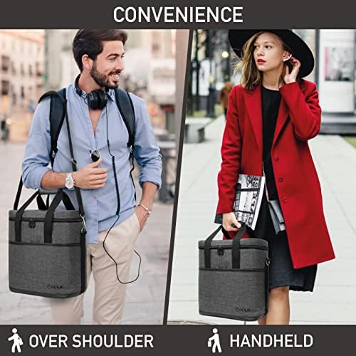 opux Insulated Wine Cooler Bag, Leakproof 6 Bottle Tote Carrier - Image 6