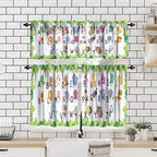 ABC Alphabet Curtains Valance, Cartoon Colorful Animals School Education - Image 4
