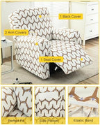 NILUOH Stretch Recliner Covers 4 Piece, Non-Slip Lazy Boy Chair Covers - Image 3