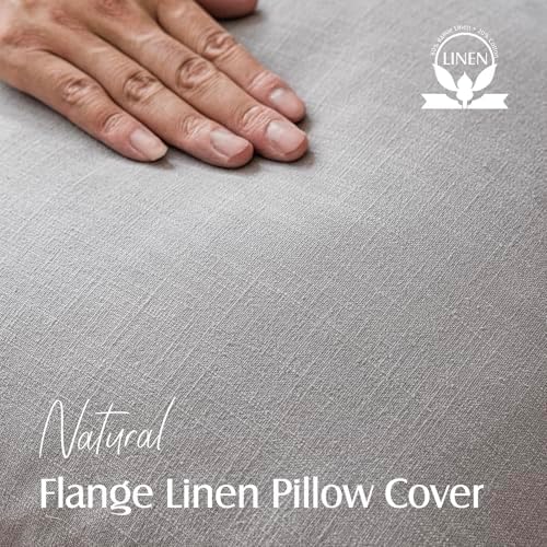 Foindtower Decorative Linen Lumbar Throw Pillow Covers 12x20 Light Gray - Image 2