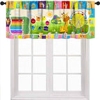 School Curtains Valance, Colorful Learning Tools Back to Classroom Short by Unknown