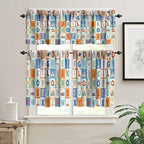 Kids Alphabet Window Valance, Cartoon Alphabet Animals Learning Daycare - Image 3