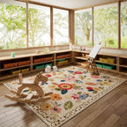 9x12 Area Rugs for Living Room: Washable Rug Non Slip Low Pile Soft Carpet - Image 4