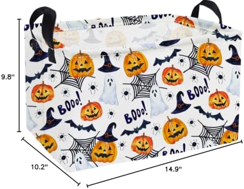 Essme Rectangular Halloween Basket, Ghost Storage Bins Organizer - Image 2